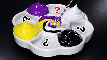 How to Create 9 Magical Colors from Lemon, Violet, White and Black | Satisfying Color Mixing