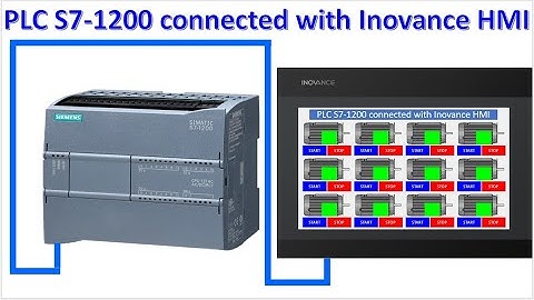 PLC S7-1200 connected data with HMI Inovance simulation