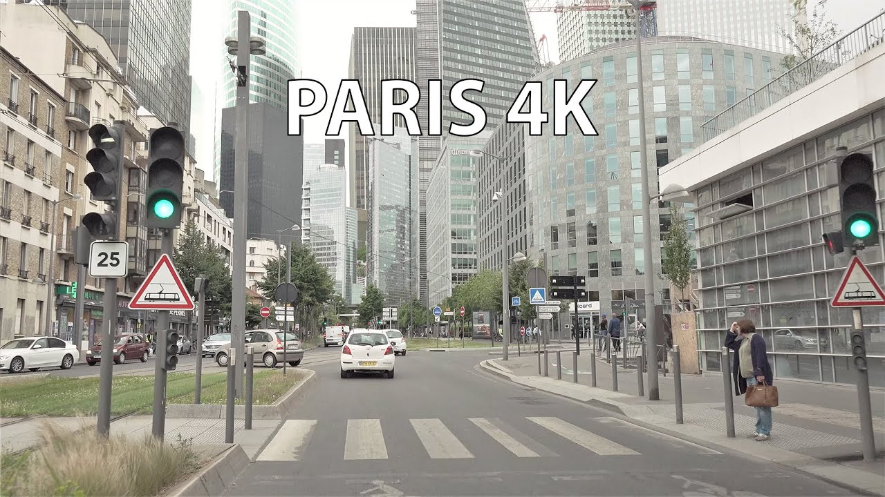 ⁣Skyscraper City - Paris 4K - Driving Downtown