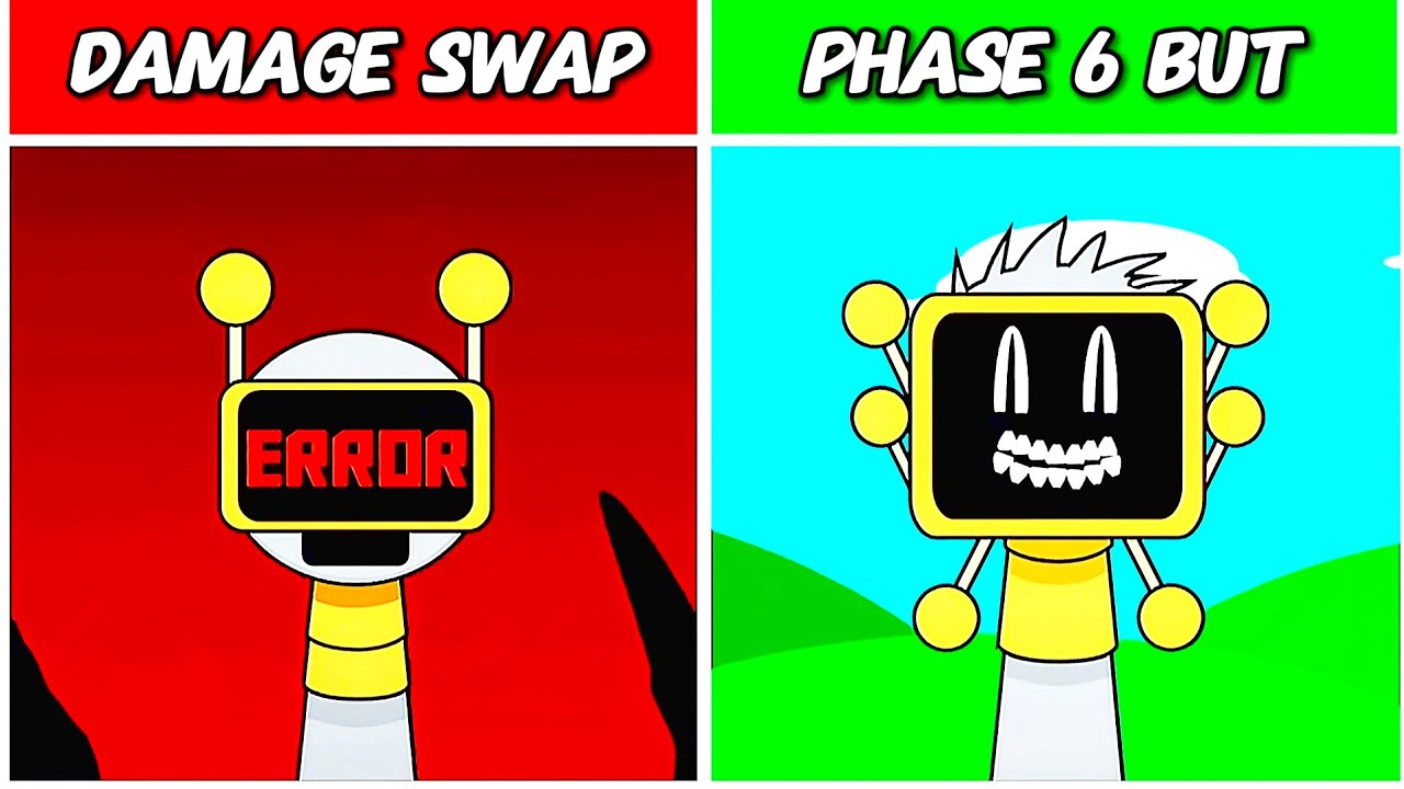 Sprunki DAMAGE SWAP And PHASE 6 But Everyone Characters