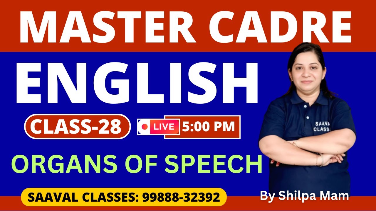 Master Cadre English DAY-28 | SAAVAL CLASSES | M: 99888-32392