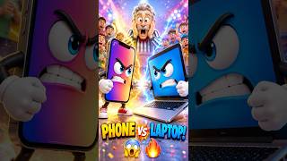 😱🤔Phone vs Laptop Battle🫯|| #explore #animation #trending #shorts #usashorts #usa