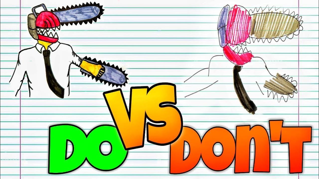 How To Draw Chainsaw Man 🪚 DOs & DON'Ts Drawing Sketch Tutorial - YouTube