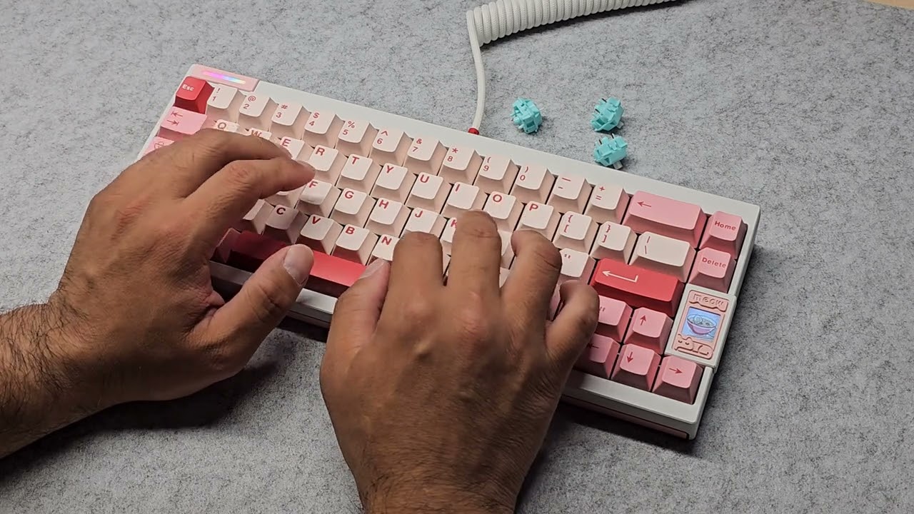 글로리어스 LYNX 스위치 비윤활 문자열 적용 타건