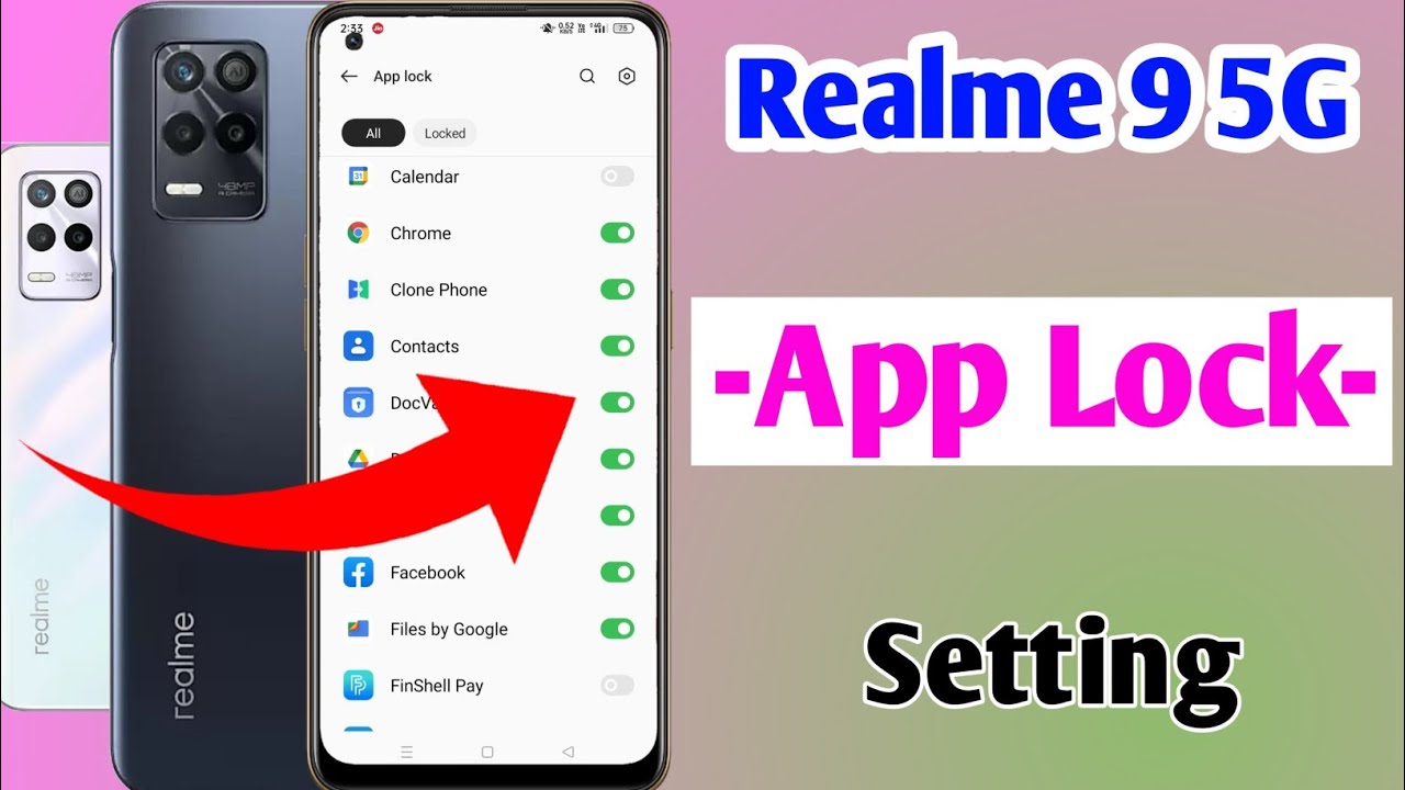 realme 9 app lock setting