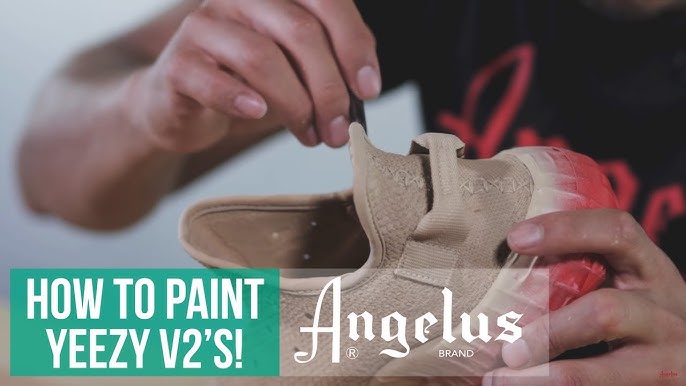 HOW TO PAINT FABRIC SHOES  SUPREME YEEZY BOOST 350 V2 