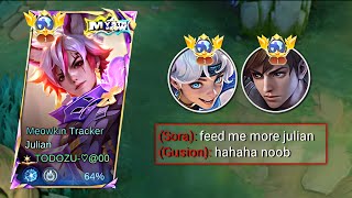 THIS AGGRESSIVE SORA & FAST HAND GUSION UNDERESTIMATE MY JULIAN SO I DID THIS..!! - Moba Legends