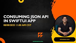 Consuming JSON API in SwiftUI App - Livestream (08/08/2025 at 11:00 AM CST)