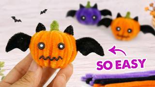 🎃 Easy DIY Halloween Pipe Cleaner Craft Idea | SO SIMPLE Pipe Cleaners Pumpkin Halloween