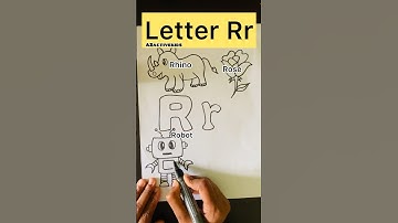 Drawing R for Robot, Rose, Rhino, Rocket | Alphabet R Drawing & Coloring for Kids | ABCD Drawing