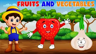 Learn Fruits And Vegetables | Fruits Name | Vegetables Name | Early Education | #fruits #vegetables