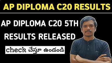 Ap diploma C20 5th Sem results released| check fast ⏩|