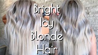 BRIGHT ICY BLONDE HAIR Brightening Dull Blonde Hair FOIL APPLICATION Balayage