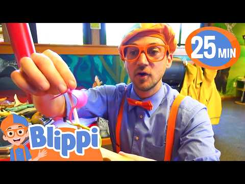 Blippi Visits The Kids Museum!! | Classic Blippi Adventures | Vehicle Videos for Kids | Moonbug Kids