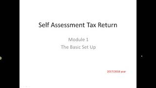 Self Assessment Tax Return Basic Set up