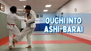 Ouchi-gari into okuri-ashi-barai
