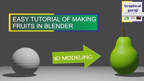 Making fruits (pear) in blender (basic shape tutorial)(beginner tutorial)