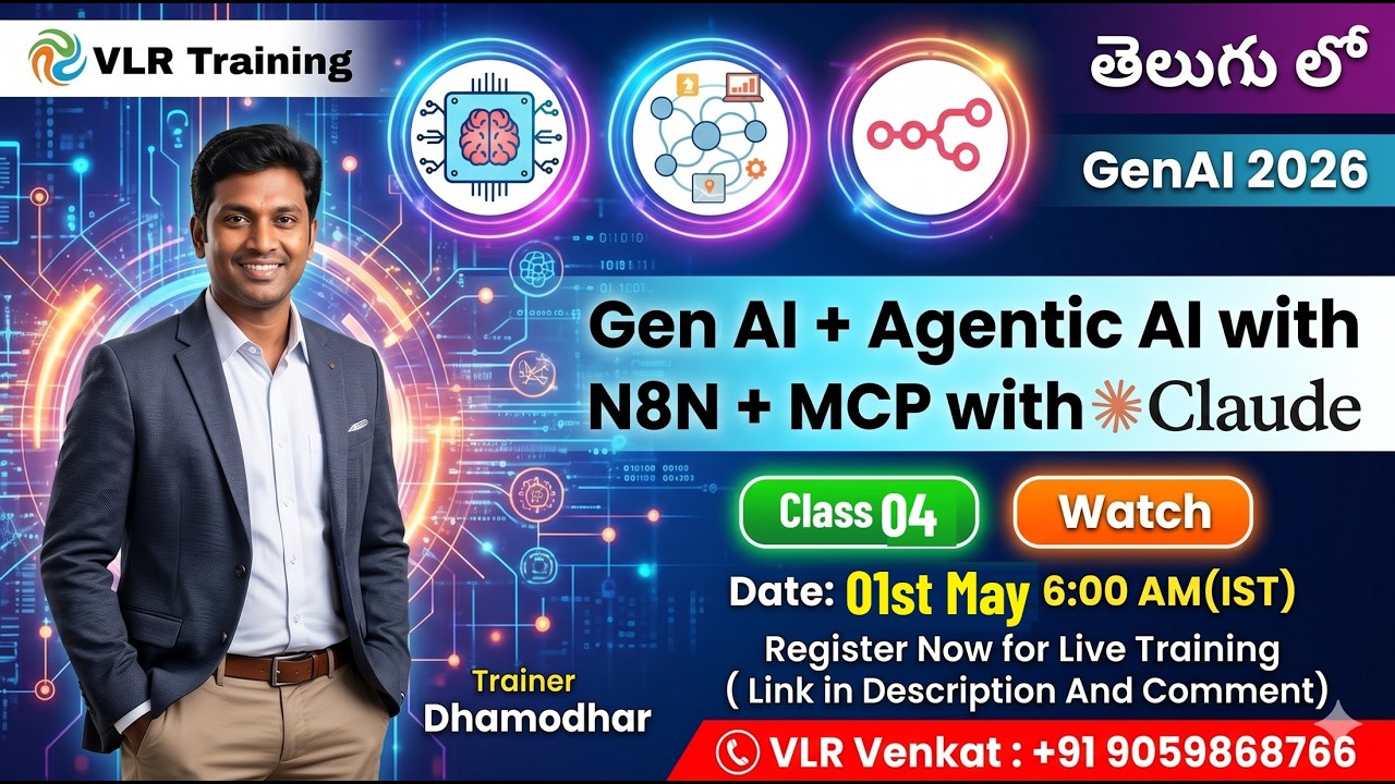 Telugu Generative AI Class 4: Building Agentic Workflows with MCP and n8n