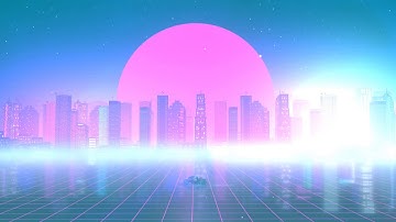 Synthwave Animation Sunset Motorbike Loop - Creative Commons