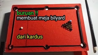 Cara membuat meja bilyard dari kardus || meja bilyard bola kelereng