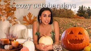 Fall Vlog 🍂🎃🧸 pumpkin picking, carving and Q&A, decorating for halloween