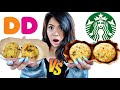 STARBUCKS SOUS VIDE EGG BITES VS DUNKIN DONUTS OMELETTE BITES MUKBANG