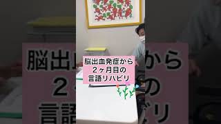 【失語症】発症２カ月目の言語訓練の様子