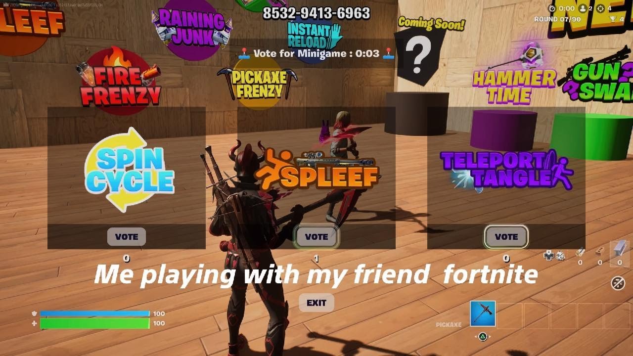 Me playing with my friend in Fortnite - YouTube