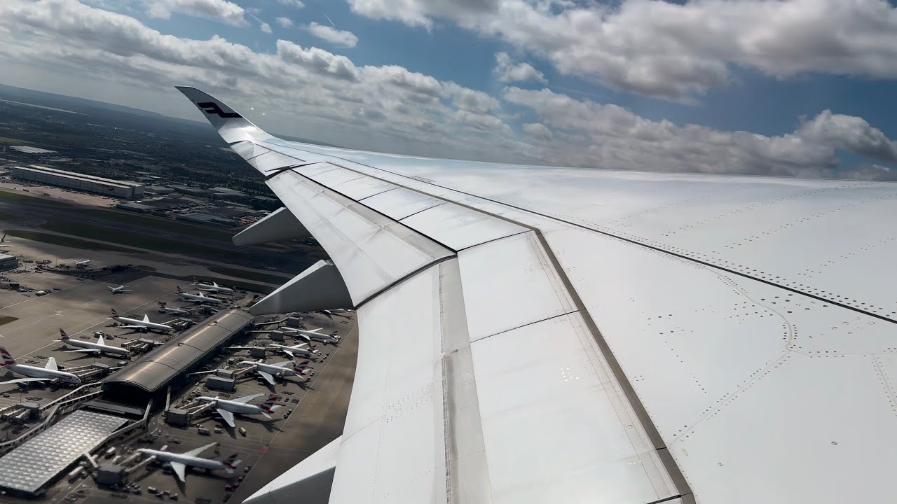 [4K] Push back & Take off (from London Heathrow Airport 🇬🇧)(Finnair Flight:AY1332/Aircraft:A350-941)