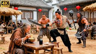 Thugs harass an old man eating noodles, but he’s a master who drops them in one move! screenshot 1