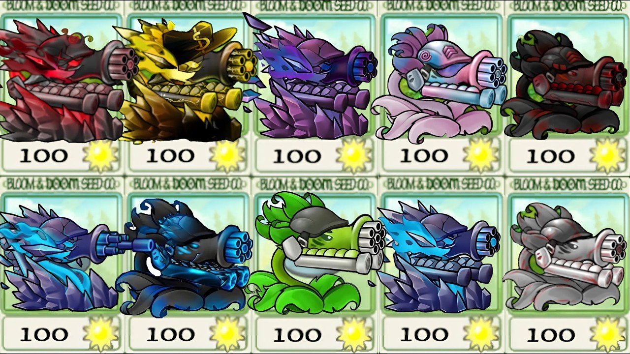 PVZ Fusion 3.4 Showcase 🌱 All Gatling Pea Plants – Every Variant Revealed!