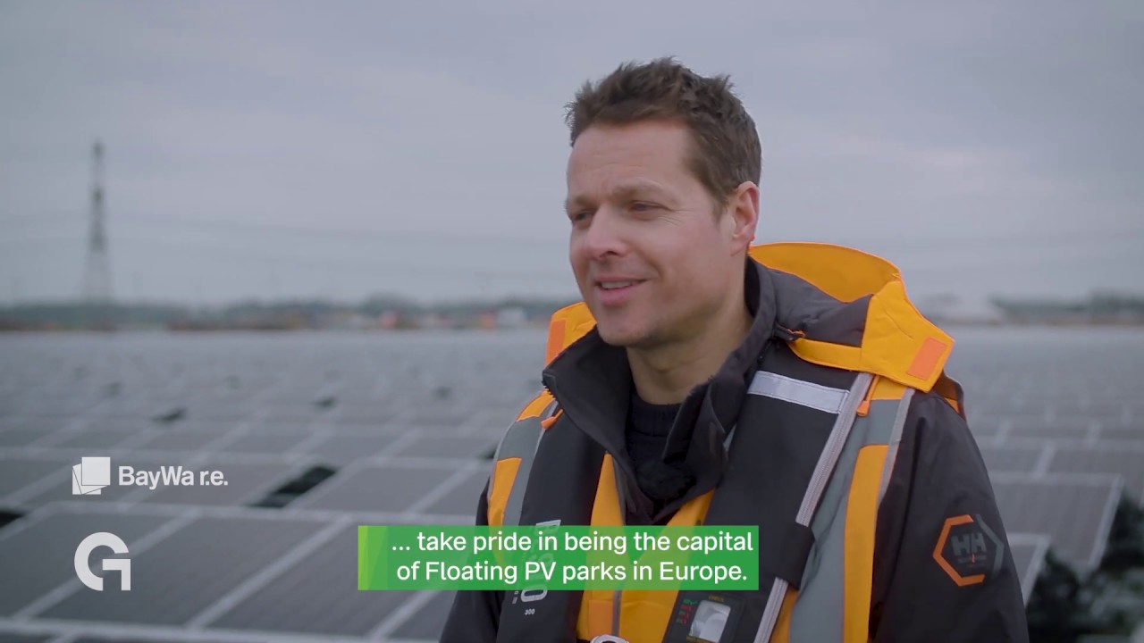 Guided Tour over the construction site of our latest Floating PV project Bomhofsplas