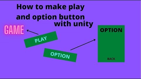 How to make a play and option button in unity without coding