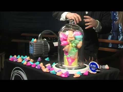 Peeps in a vacuum chamber