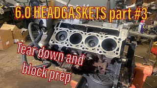 6.0 Head Gaskets Part #3 ... Teardown and block prep