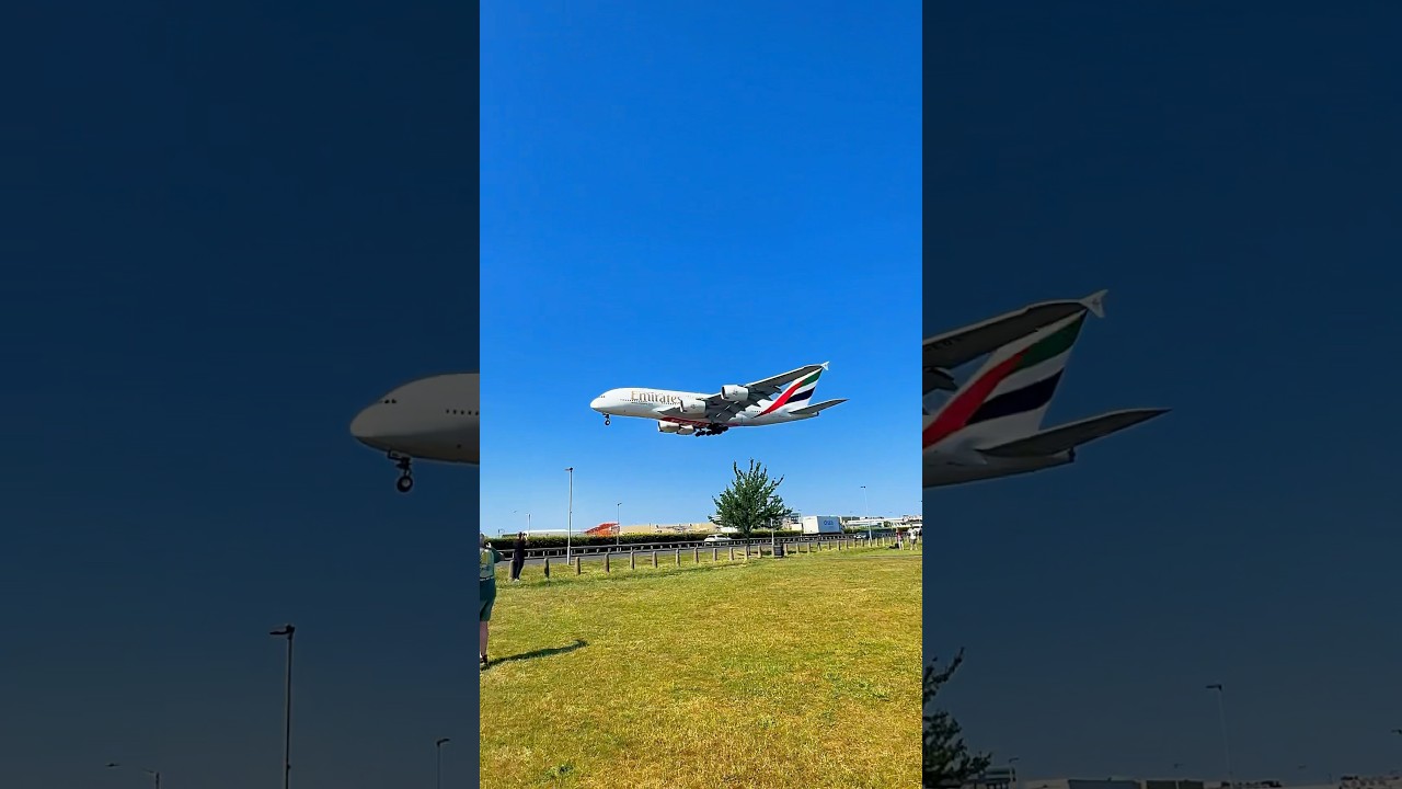 An a380 landing is so majestic 