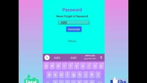 Password Generator App using Thunkable #view