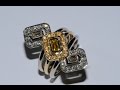 Fancy yellow diamond mounted on gold handmade ring