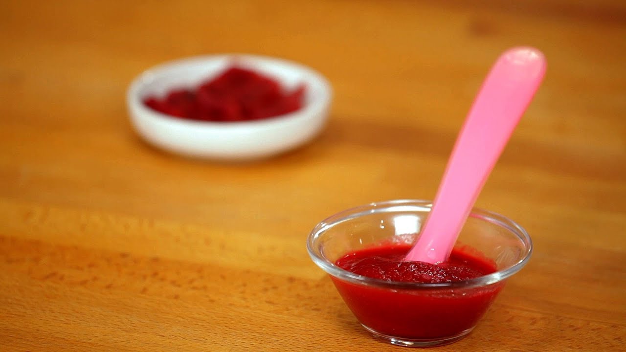 how to make beet puree for babies baby food youtube