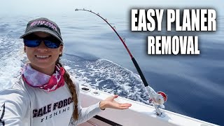 HOW TO PLANER FISH WITH WIND ON LEADER! Best way to catch wahoo & kingfish | Gale Force Twins