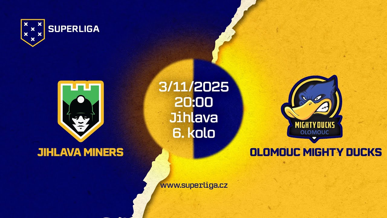 Livestream | Superliga | Jihlava Miners - Mighty Ducks Olomouc