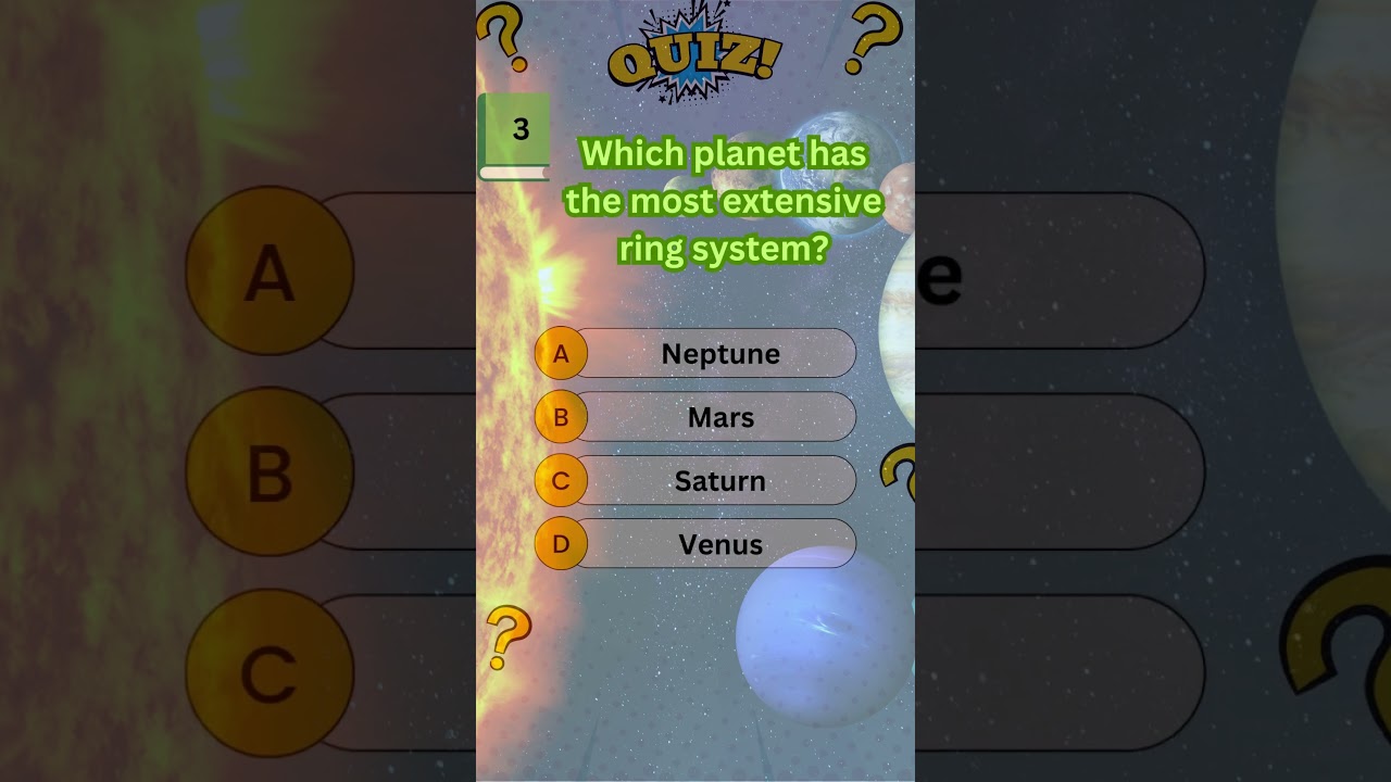 Which Planet Has Rings Around It and that is Most Extensive in Our Solar System? saturn's rings.