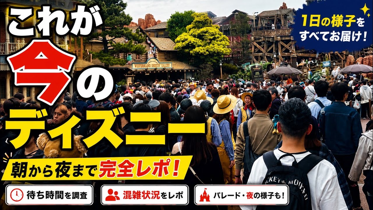 【2026_5月】東京ディズニーランドの1日|朝から夜まで混雑・待ち時間を徹底レポ!