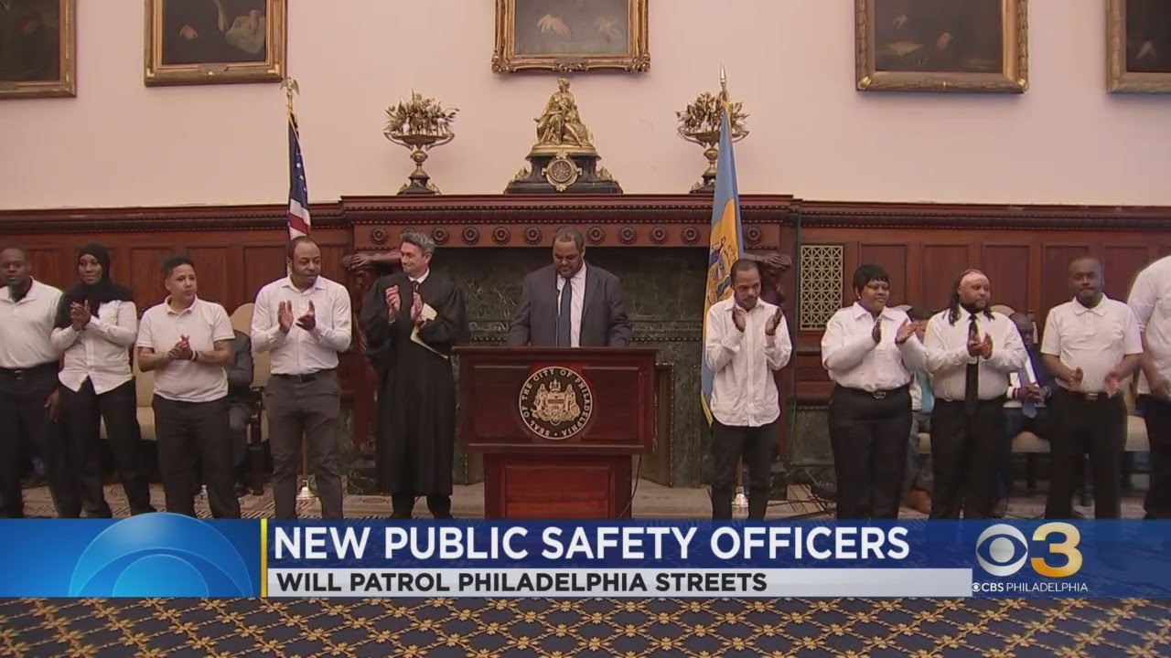 Philly's first-ever public safety officers sworn in at City Hall - YouTube