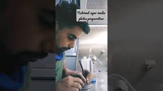 Nutrient agar media plates preparation