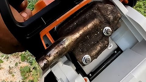 STIHL MS 180 first start, first cut and muffler mod.