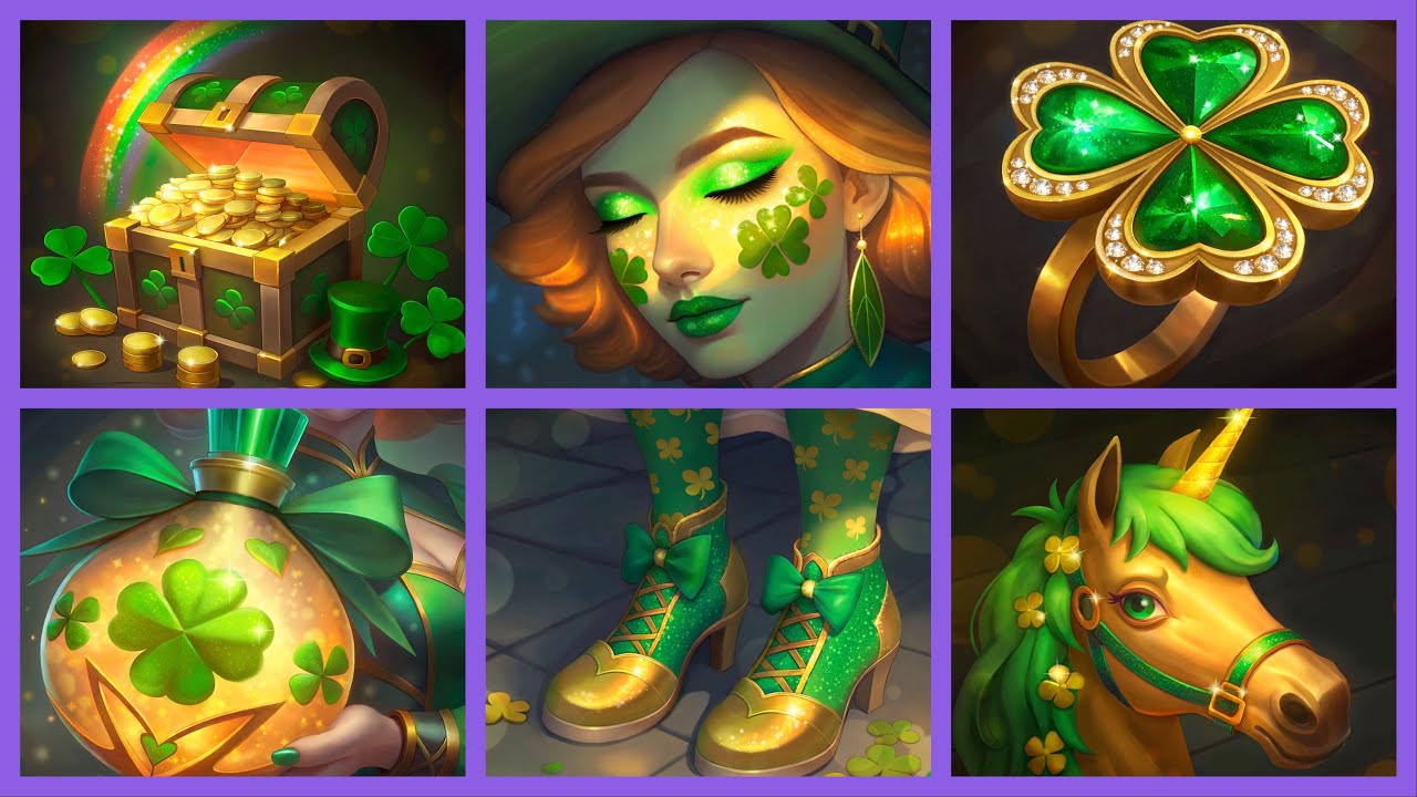 St Patrick's Day Gold Collection Shamrock Hey Color Paint by Number  