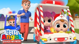 Bayi Lucu Menyetir Mobil Ambulans Super 🚑 Lagu Anak | Little Angel Bahasa Indonesia