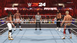 WWE 2K24 - Cody Rhodes Vs CM Punk Vs Roman Reigns Vs Seth Rollins For The WWE Championship (PS5)