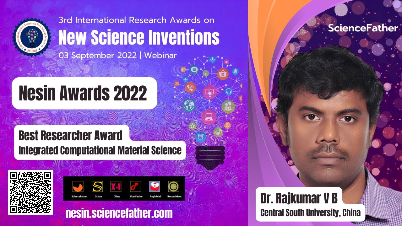Dr. V B Rajkumar, Central South University, China | Best Researcher ...